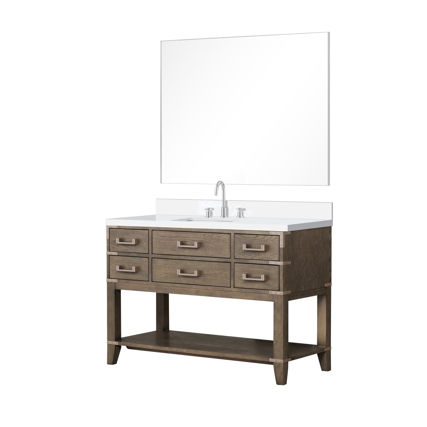 Norwalk 48 in W x 22 in D Grey Oak Single Bath Vanity
