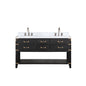 Norwalk 60 in W x 22 in D Black Oak Double Bath Vanity