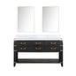 Norwalk 60 in W x 22 in D Black Oak Double Bath Vanity