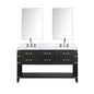 Norwalk 60 in W x 22 in D Black Oak Double Bath Vanity