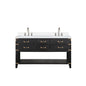 Norwalk 60 in W x 22 in D Black Oak Double Bath Vanity