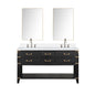 Norwalk 60 in W x 22 in D Black Oak Double Bath Vanity