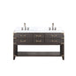 Norwalk 60 in W x 22 in D Brown Oak Double Bath Vanity