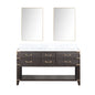Norwalk 60 in W x 22 in D Brown Oak Double Bath Vanity