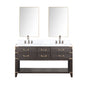 Norwalk 60 in W x 22 in D Brown Oak Double Bath Vanity