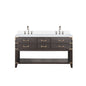 Norwalk 60 in W x 22 in D Brown Oak Double Bath Vanity