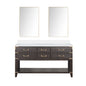 Norwalk 60 in W x 22 in D Brown Oak Double Bath Vanity
