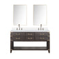 Norwalk 60 in W x 22 in D Brown Oak Double Bath Vanity