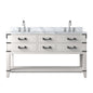 Norwalk 60 in W x 22 in D White Oak Double Bath Vanity