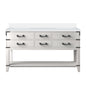 Norwalk 60 in W x 22 in D White Oak Double Bath Vanity