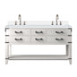 Norwalk 60 in W x 22 in D White Oak Double Bath Vanity