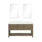 Norwalk 60 in W x 22 in D Grey Oak Double Bath Vanity