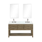 Norwalk 60 in W x 22 in D Grey Oak Double Bath Vanity
