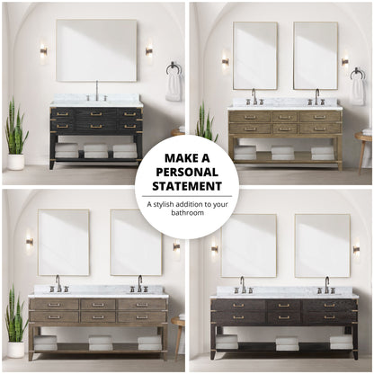 Norwalk 60 in W x 22 in D Grey Oak Double Bath Vanity