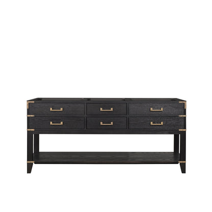Norwalk 72 in W x 22 in D Black Oak Double Bath Vanity