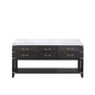 Norwalk 72 in W x 22 in D Black Oak Double Bath Vanity