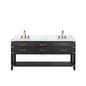 Norwalk 72 in W x 22 in D Black Oak Double Bath Vanity