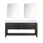 Norwalk 72 in W x 22 in D Black Oak Double Bath Vanity