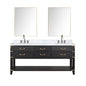 Norwalk 72 in W x 22 in D Black Oak Double Bath Vanity