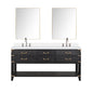 Norwalk 72 in W x 22 in D Black Oak Double Bath Vanity