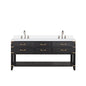 Norwalk 72 in W x 22 in D Black Oak Double Bath Vanity