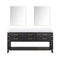 Norwalk 72 in W x 22 in D Black Oak Double Bath Vanity