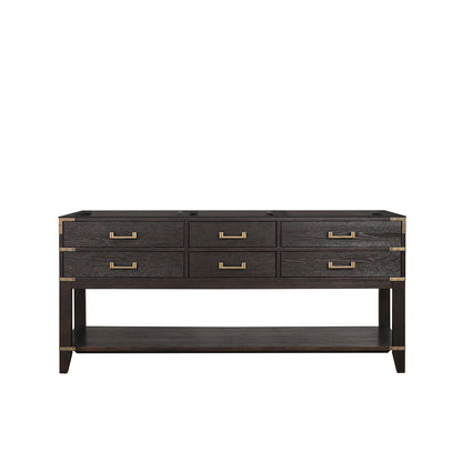 Norwalk 72 in W x 22 in D Brown Oak Double Bath Vanity