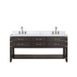 Norwalk 72 in W x 22 in D Brown Oak Double Bath Vanity
