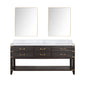 Norwalk 72 in W x 22 in D Brown Oak Double Bath Vanity