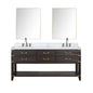 Norwalk 72 in W x 22 in D Brown Oak Double Bath Vanity