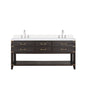 Norwalk 72 in W x 22 in D Brown Oak Double Bath Vanity