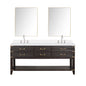 Norwalk 72 in W x 22 in D Brown Oak Double Bath Vanity
