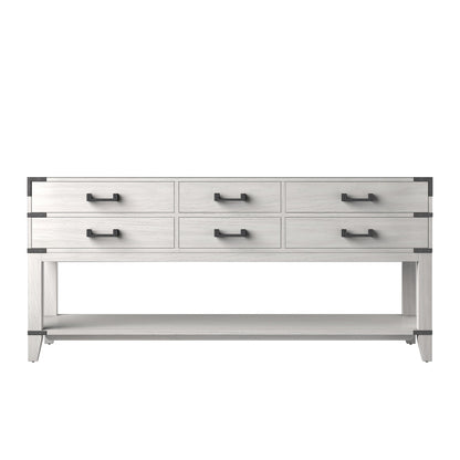 Norwalk 72 in W x 22 in D White Oak Double Bath Vanity