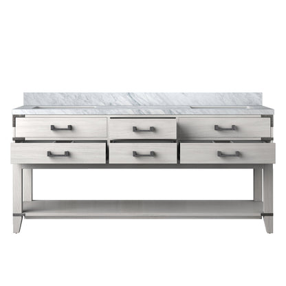 Norwalk 72 in W x 22 in D White Oak Double Bath Vanity
