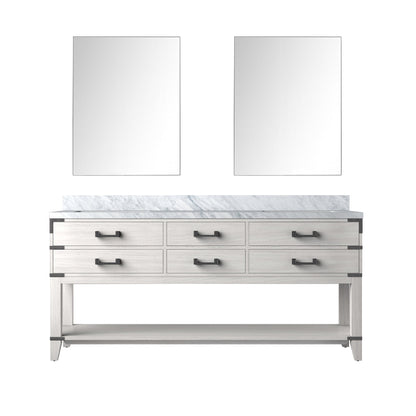 Norwalk 72 in W x 22 in D White Oak Double Bath Vanity