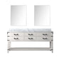 Norwalk 72 in W x 22 in D White Oak Double Bath Vanity