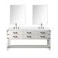 Norwalk 72 in W x 22 in D White Oak Double Bath Vanity