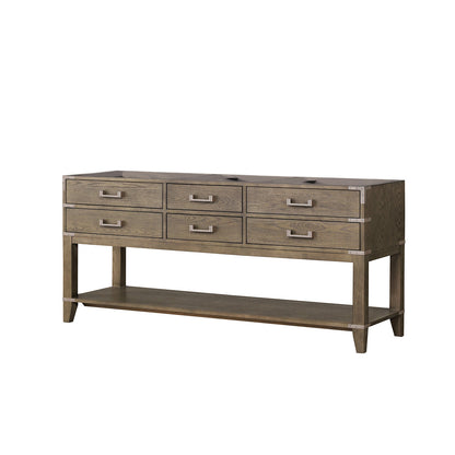 Norwalk 72 in W x 22 in D Grey Oak Double Bath Vanity