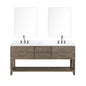 Norwalk 72 in W x 22 in D Grey Oak Double Bath Vanity