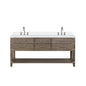 Norwalk 72 in W x 22 in D Grey Oak Double Bath Vanity