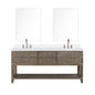 Norwalk 72 in W x 22 in D Grey Oak Double Bath Vanity