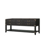 Norwalk 80 in W x 22 in D Black Oak Double Bath Vanity