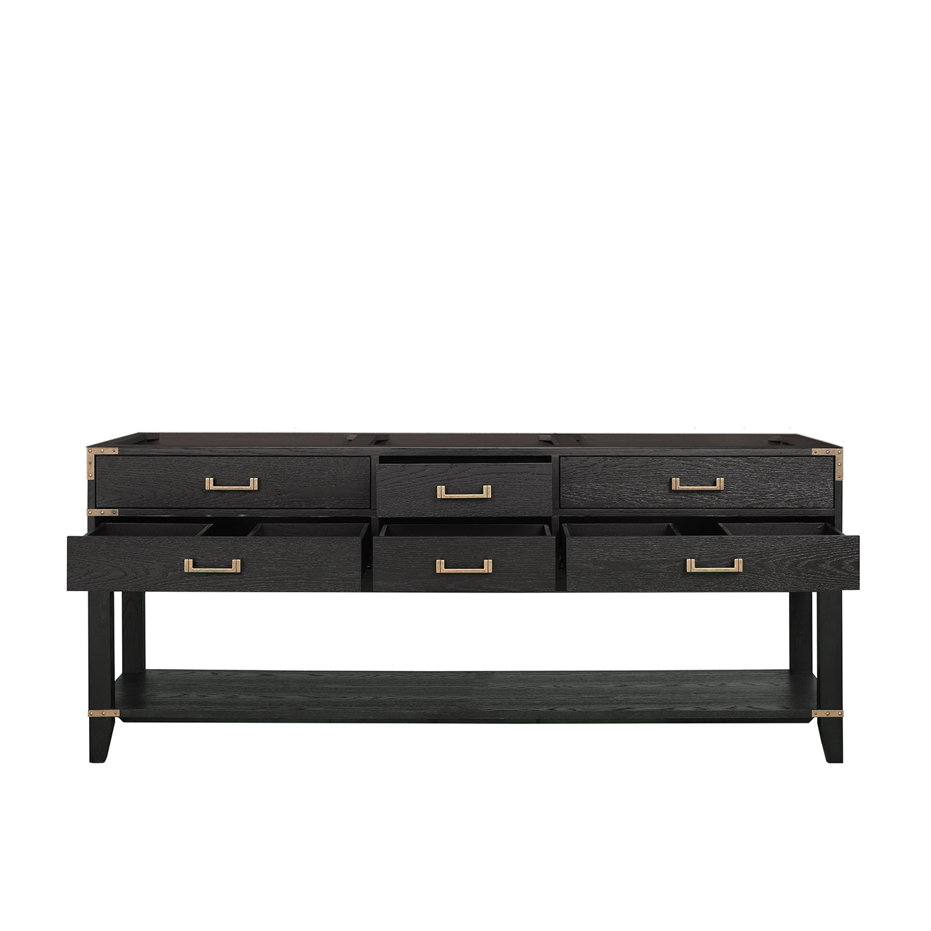 Norwalk 80 in W x 22 in D Black Oak Double Bath Vanity