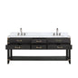 Norwalk 80 in W x 22 in D Black Oak Double Bath Vanity
