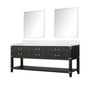 Norwalk 80 in W x 22 in D Black Oak Double Bath Vanity