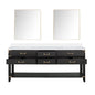Norwalk 80 in W x 22 in D Black Oak Double Bath Vanity