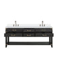 Norwalk 80 in W x 22 in D Black Oak Double Bath Vanity