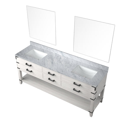 Norwalk 80 in W x 22 in D White Oak Double Bath Vanity