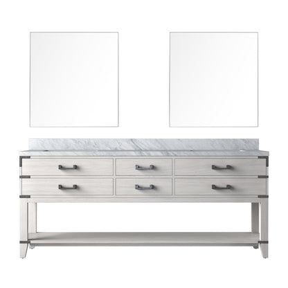 Norwalk 80 in W x 22 in D White Oak Double Bath Vanity