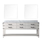 Norwalk 80 in W x 22 in D White Oak Double Bath Vanity